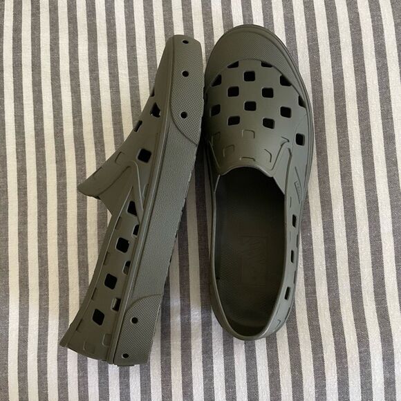 Vans Olive Green Slip-On Loafers - Picture 2 of 4